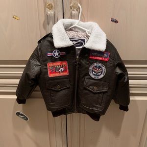 Kids Brown Bomber Jacket